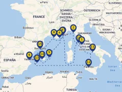 Mapa plavby